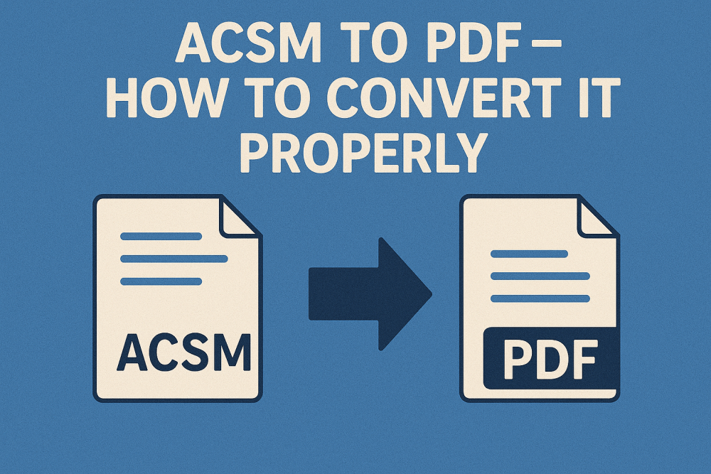 ACSM in PDF - So funktioniert die Umwandlung richtig